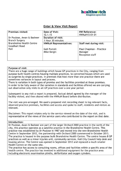 Bransholme Health Centre