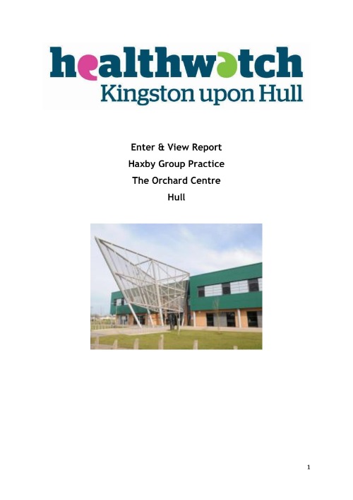 Haxby Group Practice, The Orchard Centre, Hull