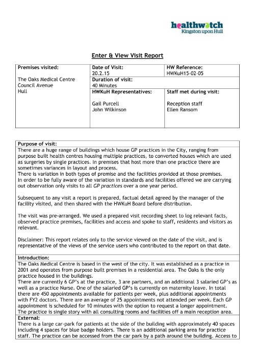 The Oaks Medical Centre